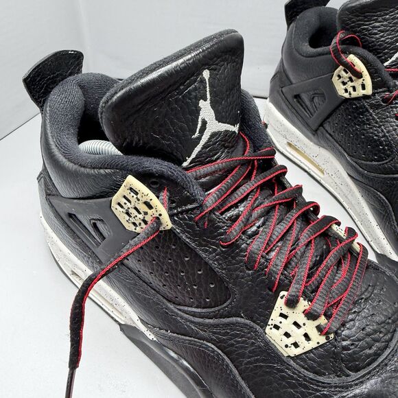 Air Jordan 4 Retro LS Oreo MEN Grey Black Leather 314254-003 Size 11 Preowned main image 4